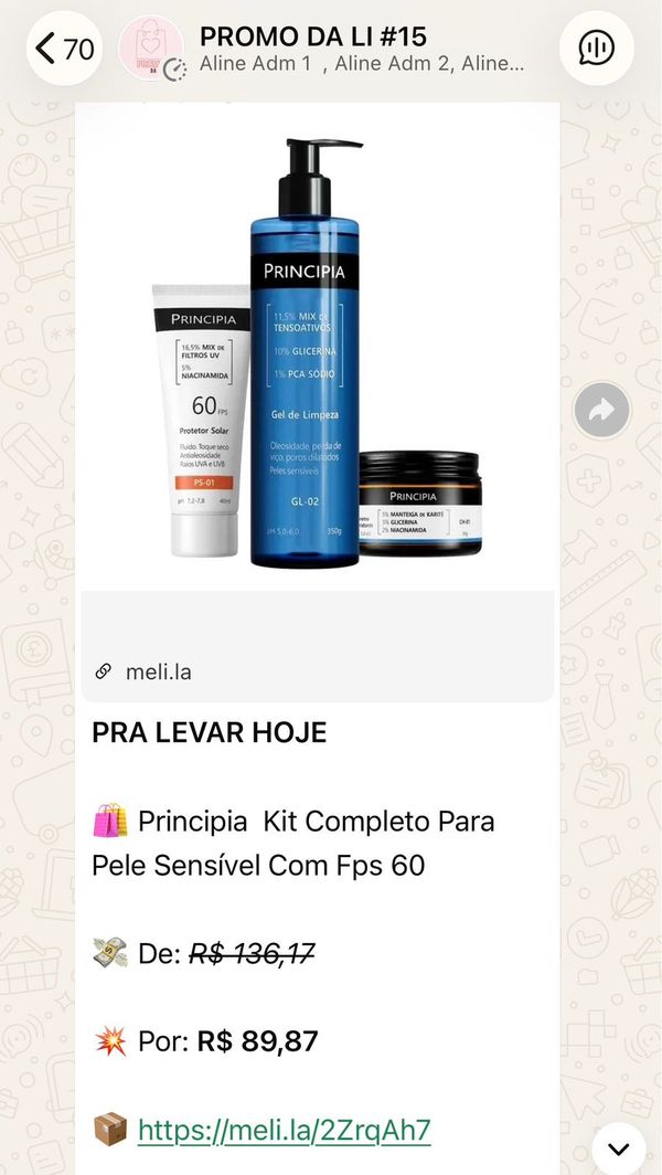 Kit Principia pele sensível com FPS 60