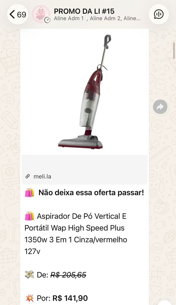 Aspirador Wap High Speed Plus 3 em 1