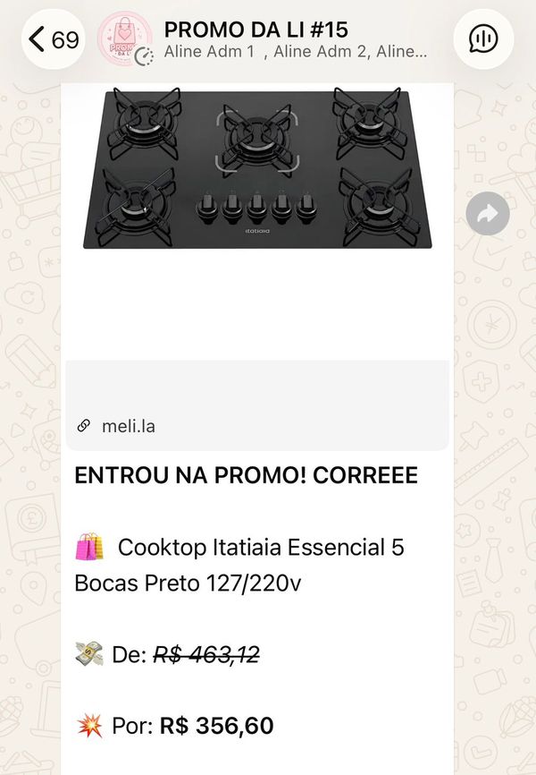 Cooktop Itatiaia Essencial 5 bocas
